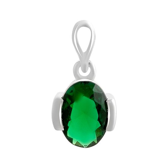 Серебряная подвеска с изумрудом nano 0.933ct
