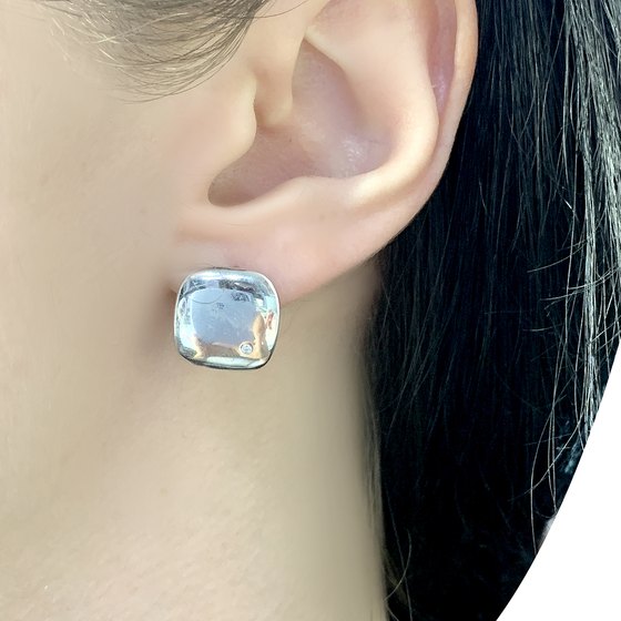 Серебряные серьги с фианитами