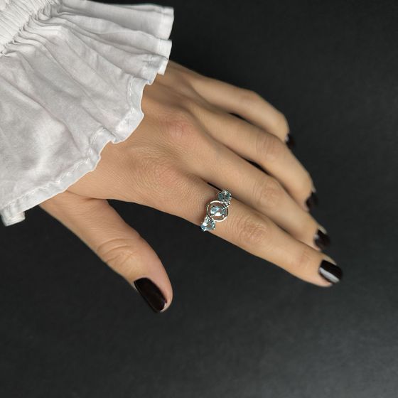 Серебряное кольцо с топазом 1.707ct
