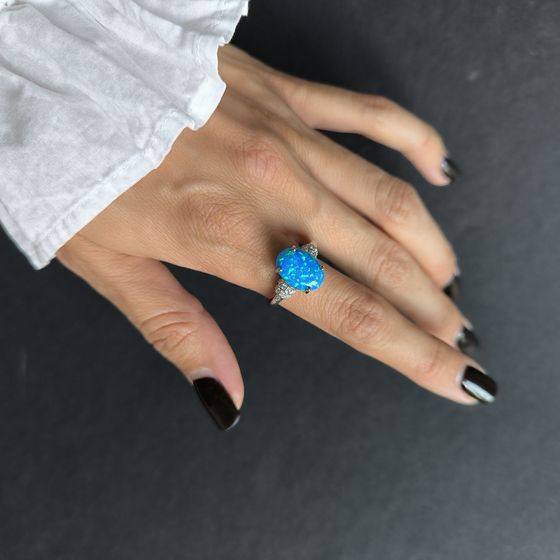 Серебряное кольцо с опалом 2.617ct