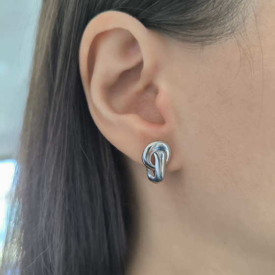 Серебряные серьги без камней