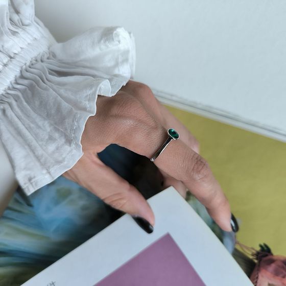 Серебряное кольцо с фианитами