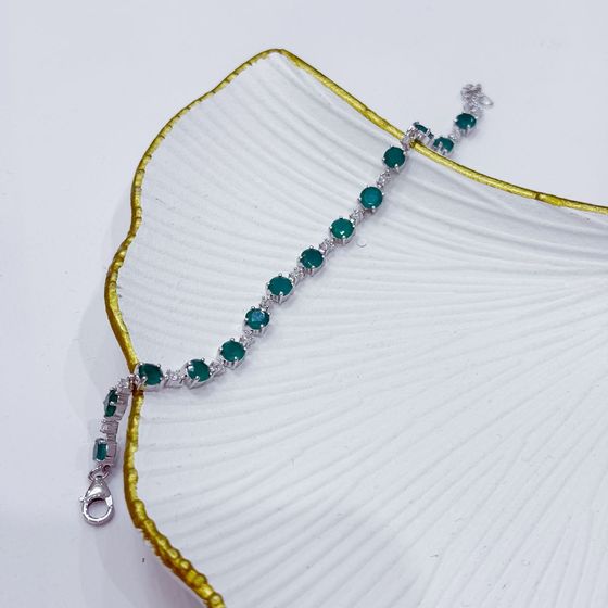 Серебряный браслет с агатом 7.518ct