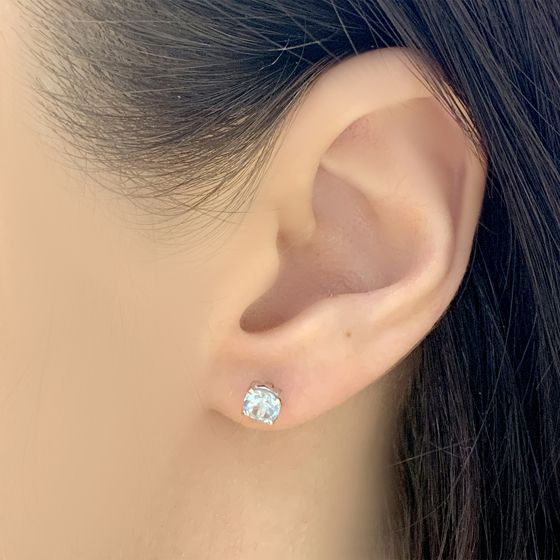 Серебряные серьги с топазом 1.179ct