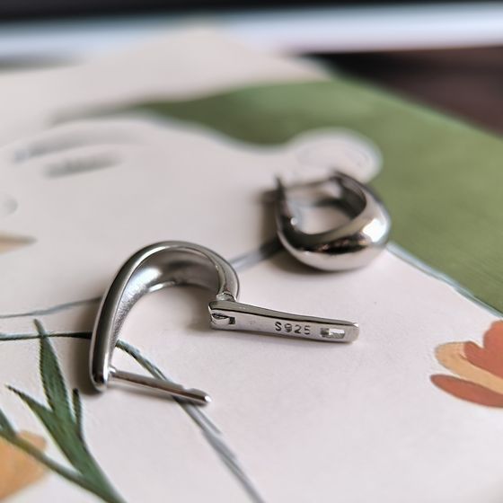 Серебряные серьги без камней