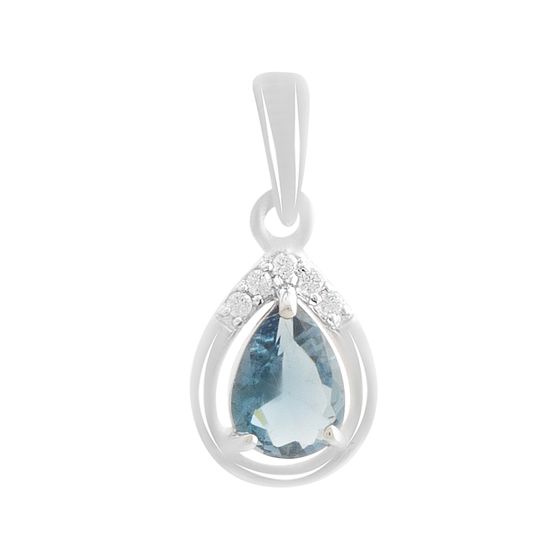 Серебряная подвеска с топазом Лондон Блю 0.547ct