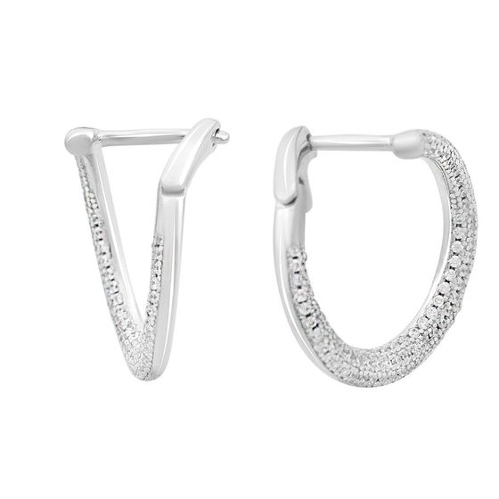 Серебряные серьги с фианитами