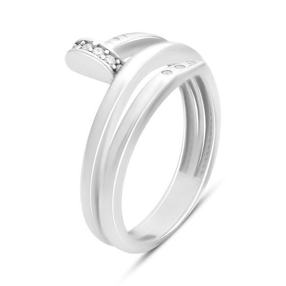 Серебряное кольцо с фианитами