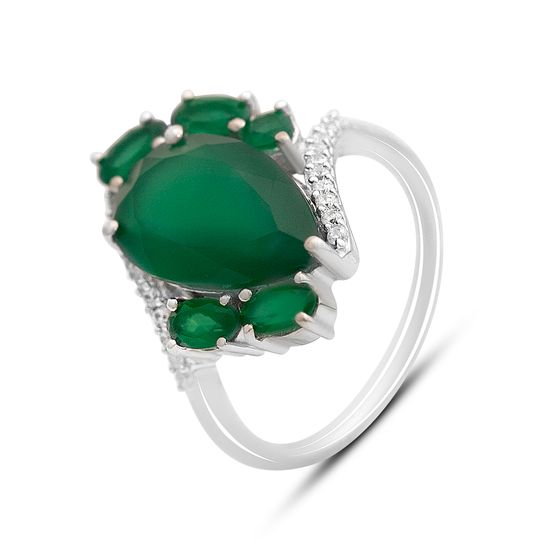 Серебряное кольцо с агатом 5.16ct