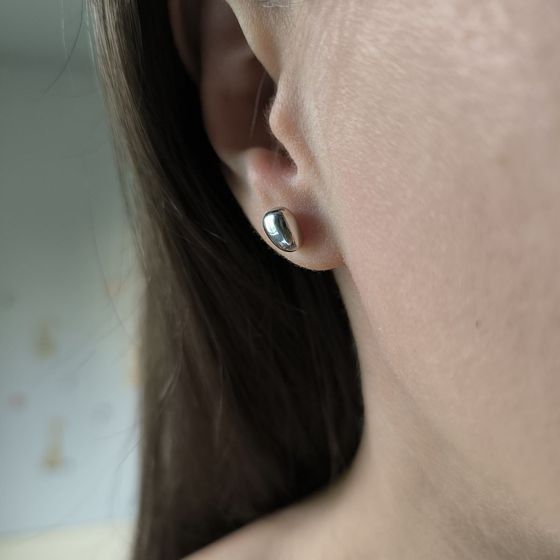 Серебряные серьги без камней
