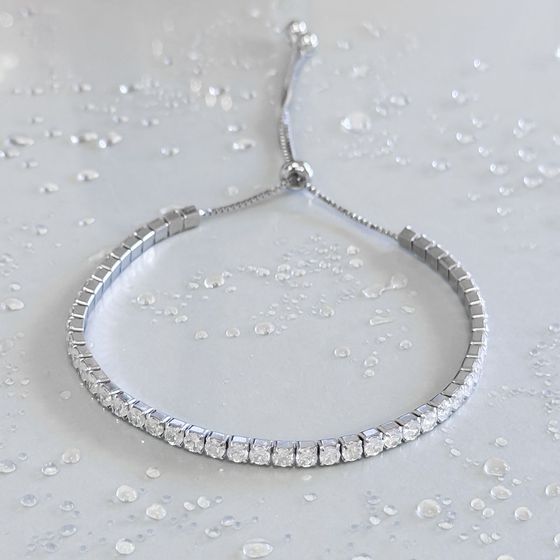 Серебряный браслет с фианитами Серебряный браслет с фианитами