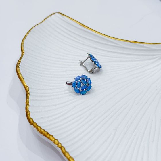 Серебряные серьги с опалом 2.643ct