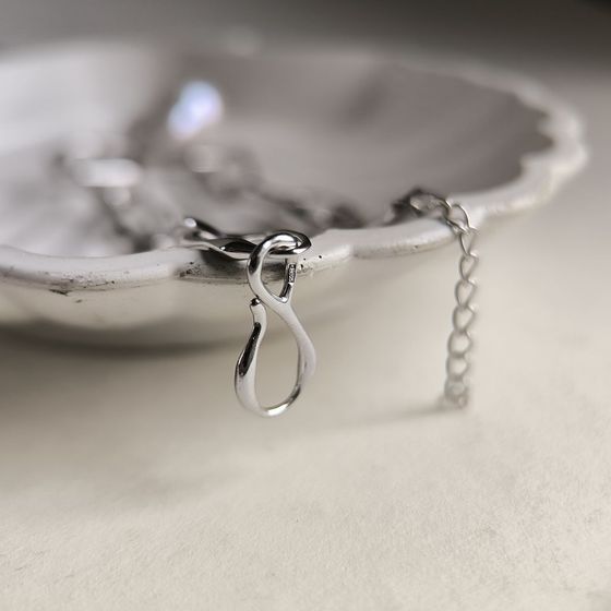 Серебряный браслет с жемчугом барочным