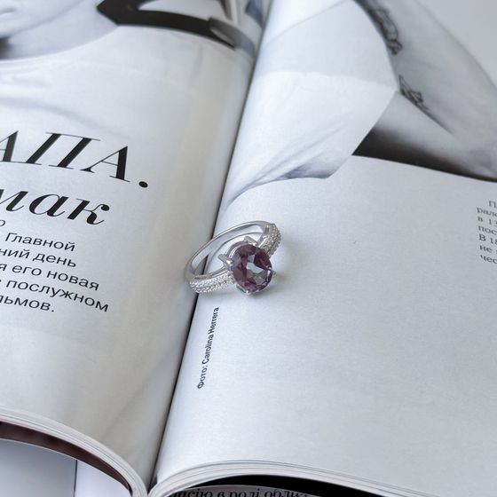 Серебряное кольцо с александритом 3.577ct