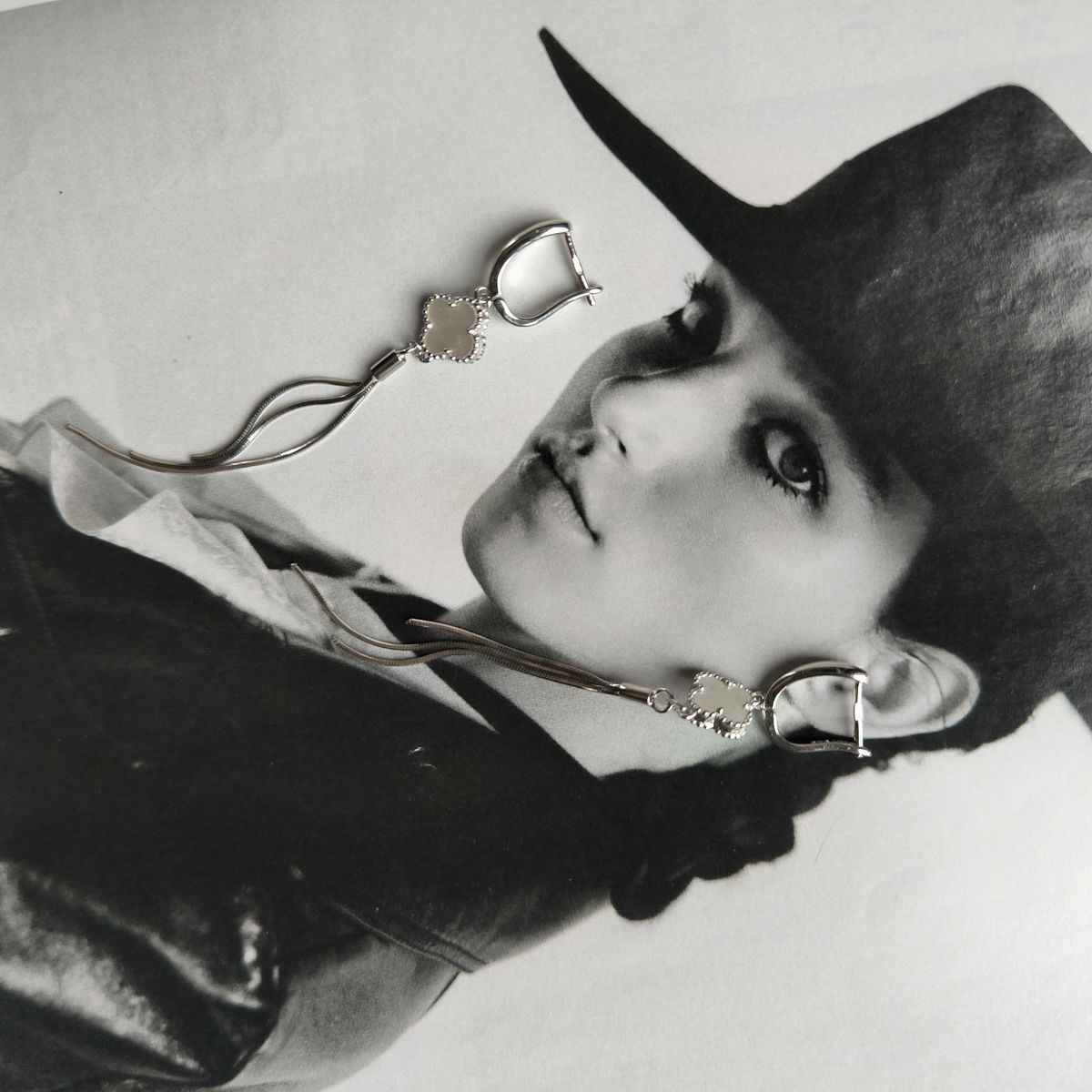 Серебряные серьги с перламутром