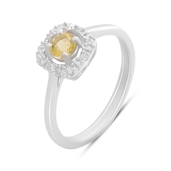 Серебряное кольцо с цитрином nano 0.308ct
