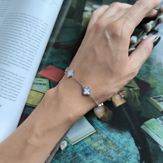 Серебряный браслет с емаллю