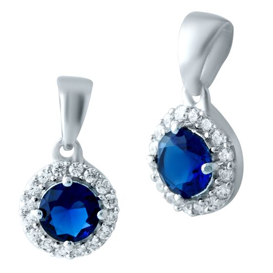 Серебряная подвеска с сапфиром nano 0.58ct