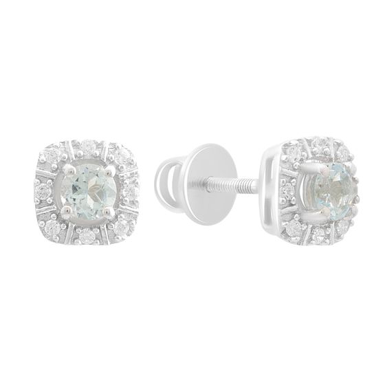 Серебряные серьги с топазом 0.89ct