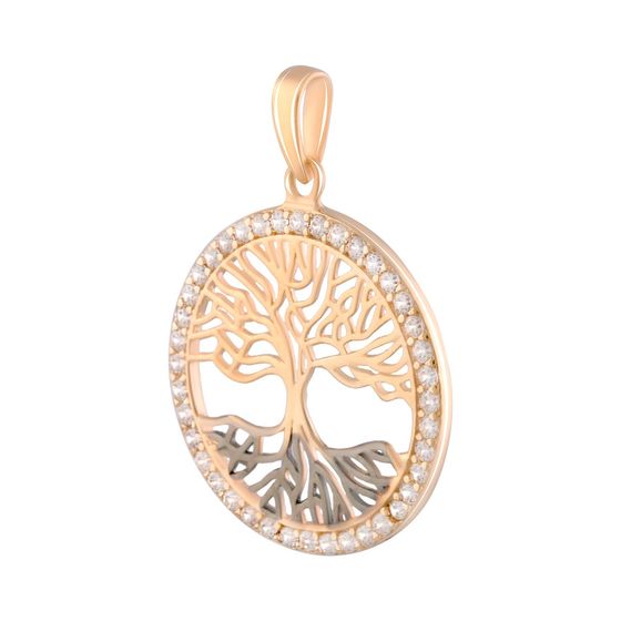 Золотая подвеска с фианитами 0.3ct