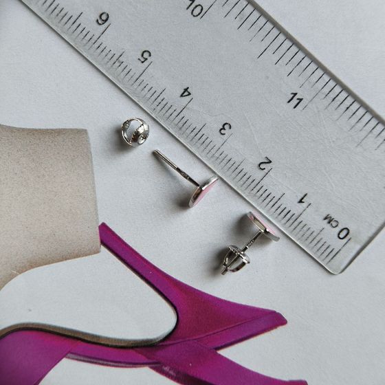 Серебряные серьги с емаллю Серебряные серьги с емаллю