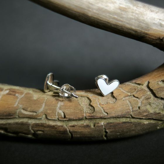 Серебряные серьги с емаллю Серебряные серьги с емаллю