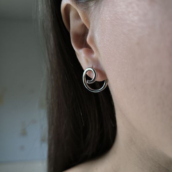 Серебряные серьги без камней