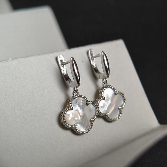 Серебряные серьги с перламутром