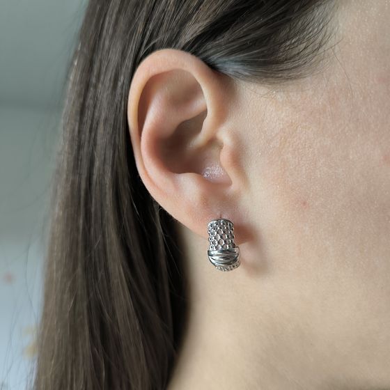 Серебряные серьги без камней
