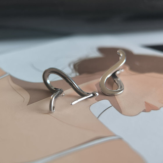 Серебряные серьги без камней