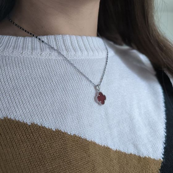 Серебряная подвеска с агатом