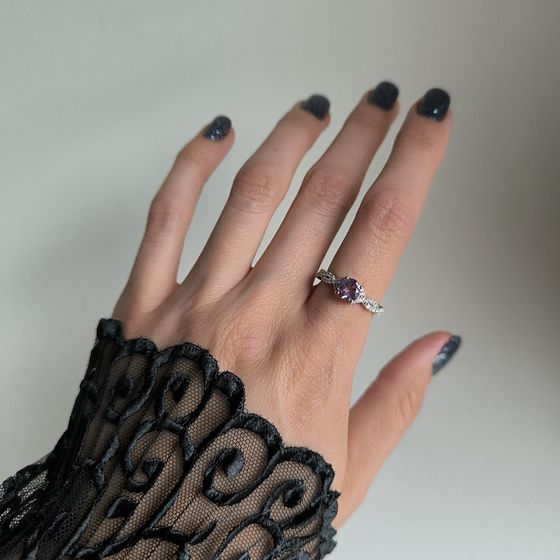 Серебряное кольцо с аметистом 1.052ct