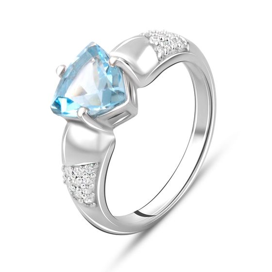 Серебряное кольцо с топазом 1.993ct