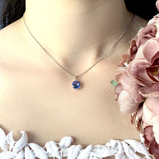 Серебряная подвеска с мистик топазом 2.175ct