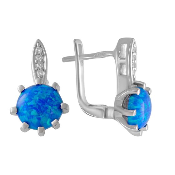 Серебряные серьги с опалом 1.687ct