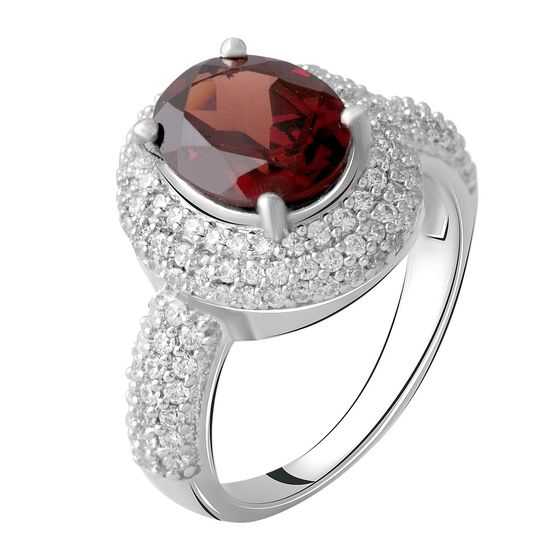 Серебряное кольцо с гранатом nano 3.815ct