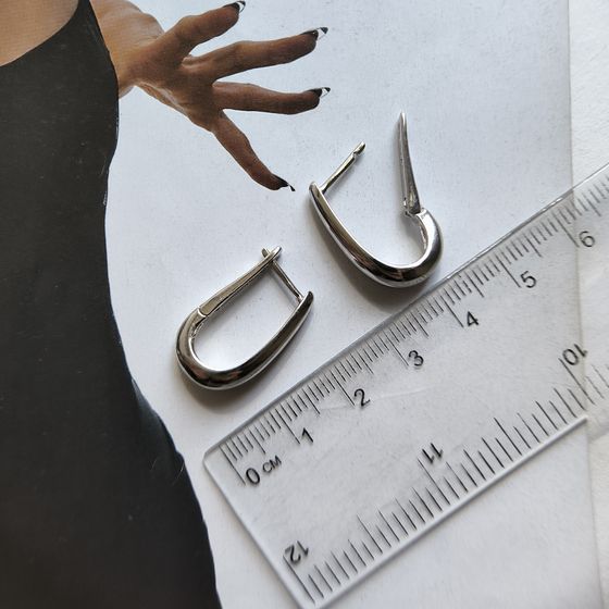 Серебряные серьги без камней