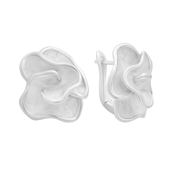 Серебряные серьги с перламутром