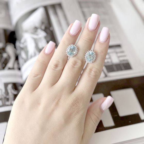 Серебряные серьги с топазом 6.868ct