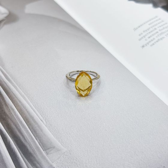 Серебряное кольцо с цитрином nano 5.25ct