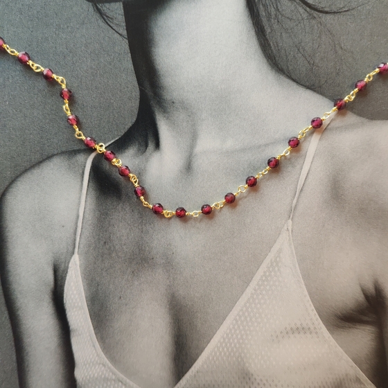 Серебряное колье с гранатом 18.85ct Серебряное колье с гранатом 18.85ct