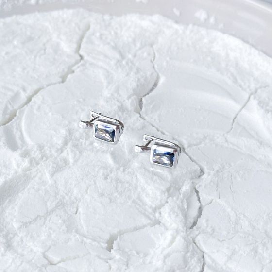 Серебряные серьги с мистик топазом 4.517ct