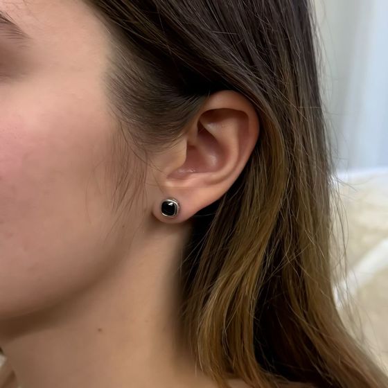 Серебряные серьги с фианитами