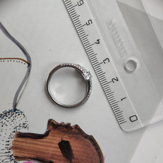Серебряное кольцо с фианитами 0.62ct