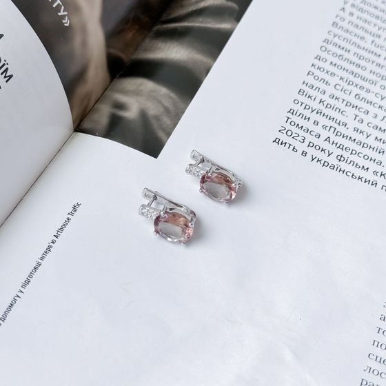 Серебряные серьги с султанитом 5.206ct