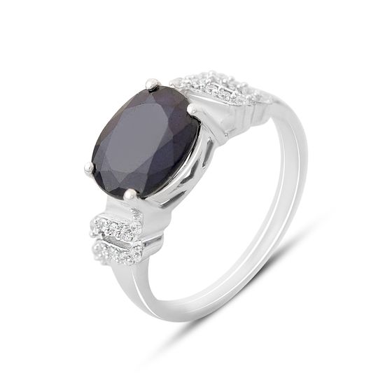 Серебряное кольцо с сапфиром 3.507ct