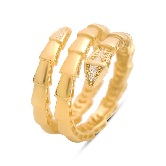 Золотое кольцо с фианитами 0.08ct