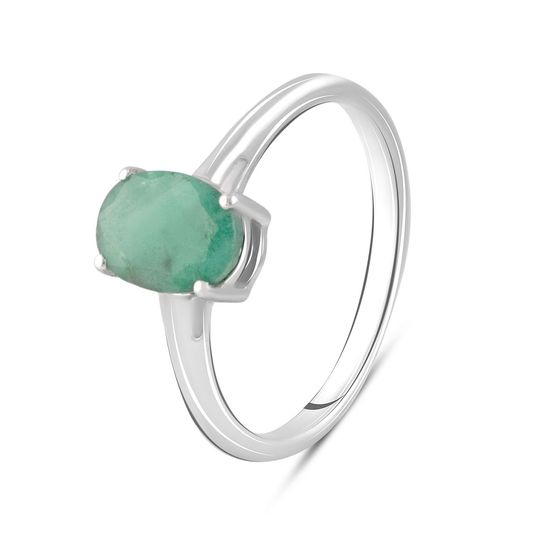 Серебряное кольцо с изумрудом 1.15ct