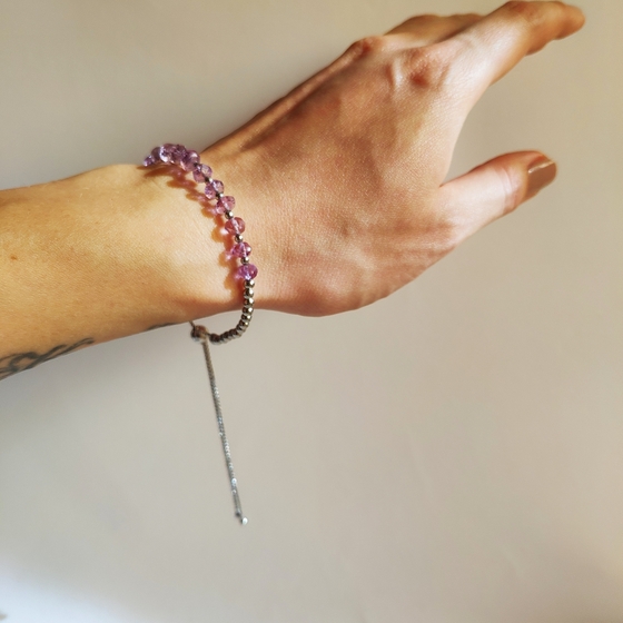 Серебряный браслет с аметистом 9.44ct Серебряный браслет с аметистом 9.44ct