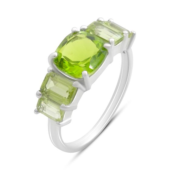 Серебряное кольцо с хризолітом